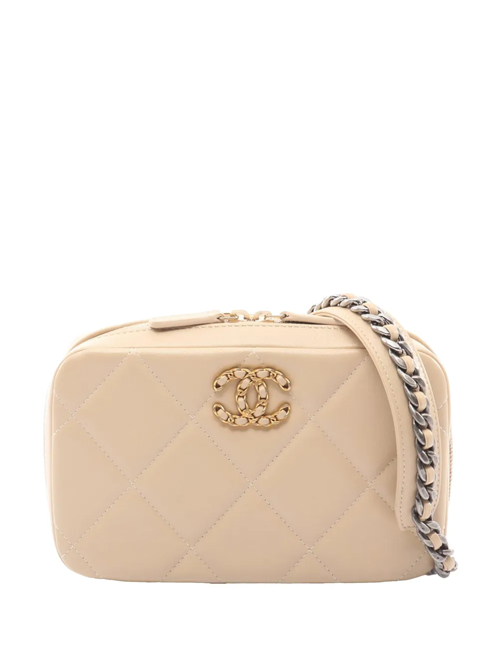 CHANEL Pre-Owned 2022 Lambskin 19 Camera Bag crossbody bag - Marrone