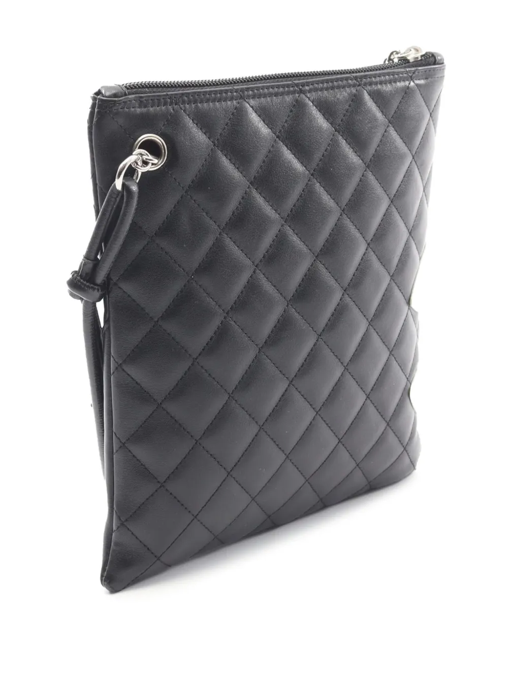 2005-2006 Quilted Lambskin Cambon Ligne Flat Crossbody Bag