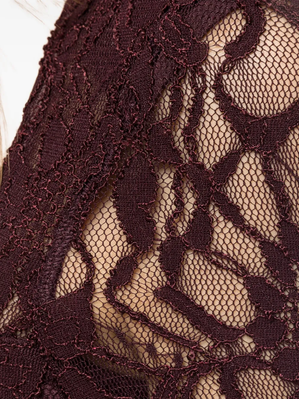 NISSA Midi-jurk met kant Rood