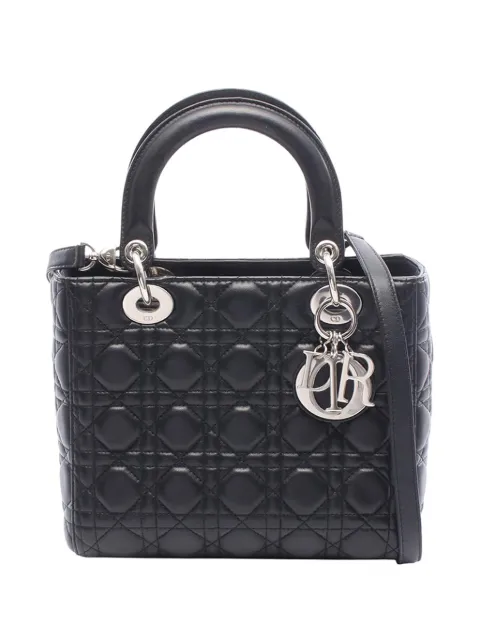Christian Dior Pre-Owned 2010-2026 Medium Lambskin Cannage Lady Dior satchel