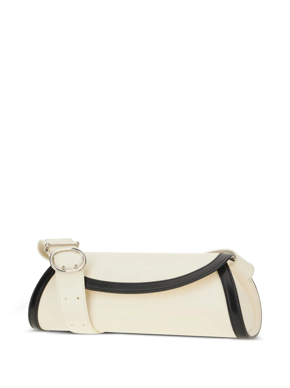 Jil Sander Schoudertas met contrasterende afwerking Beige