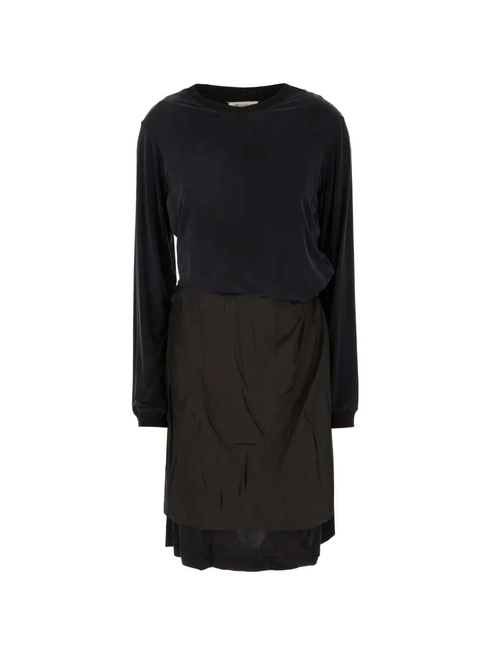 Maison Margiela layered long-sleeve mini dress – Black