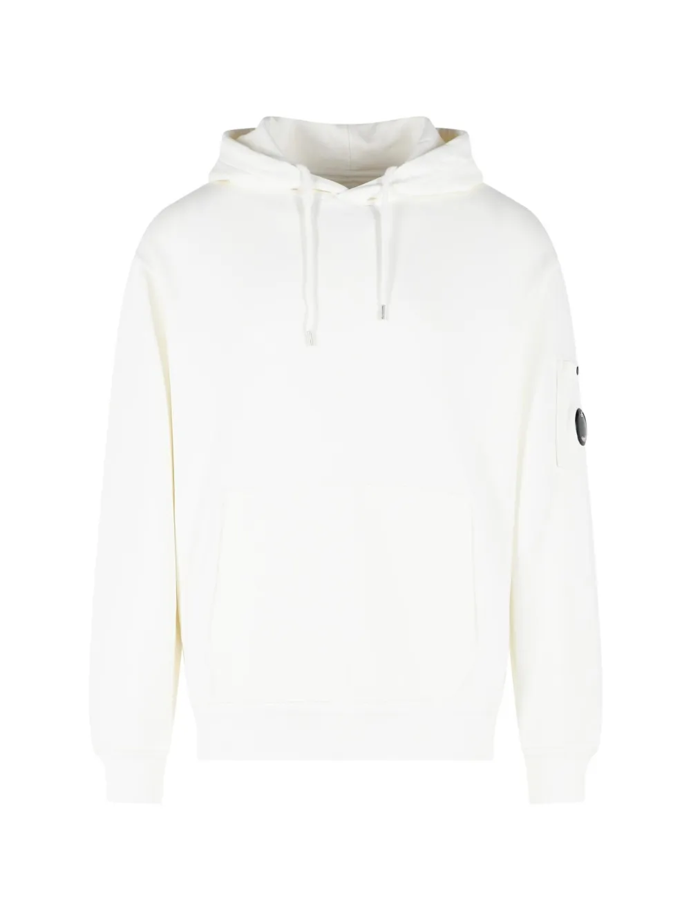 C.P. Company drawstring lens patch hoodie - Bianco