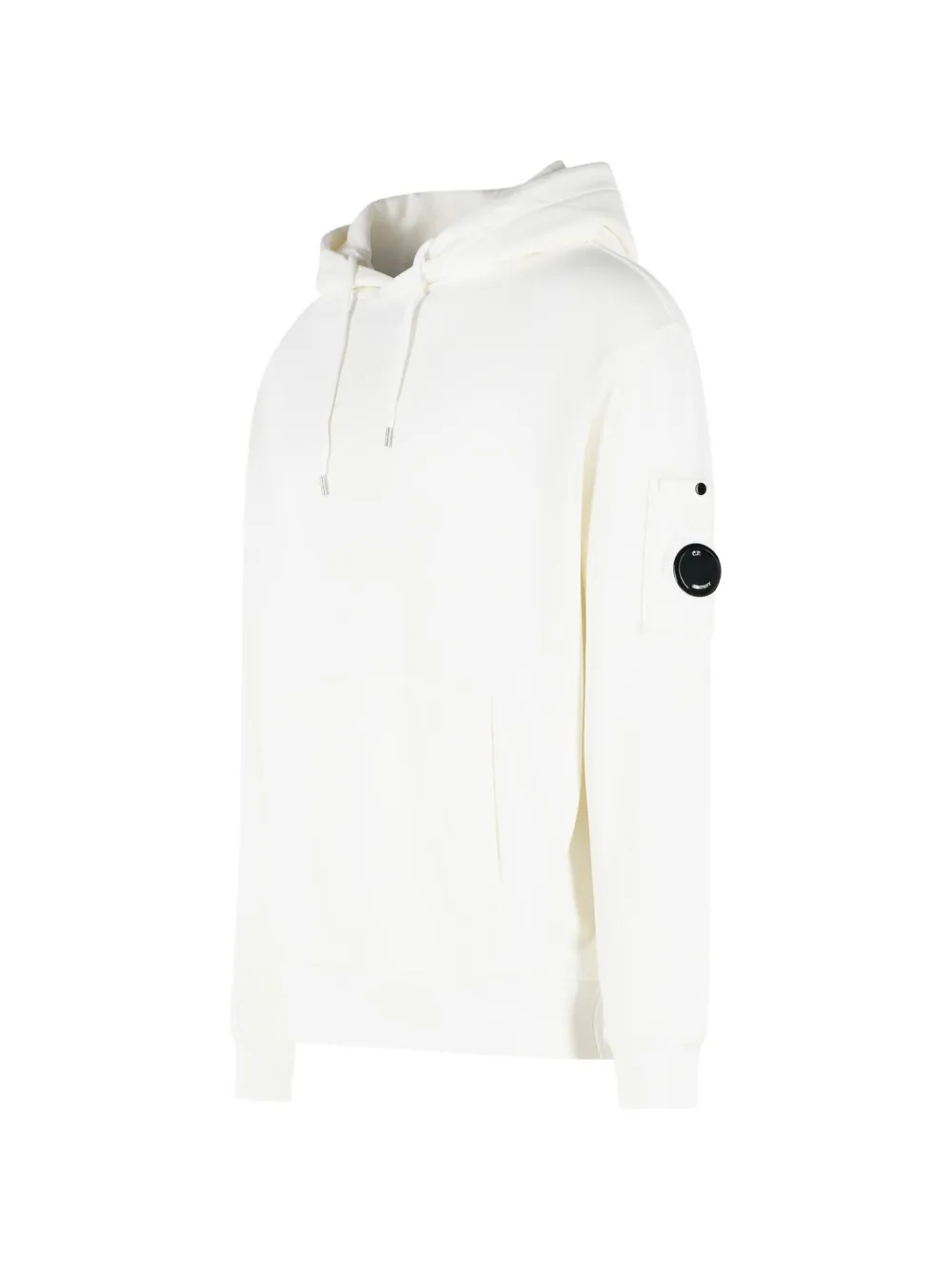 C.P. Company Hoodie met trekkoord en patch Wit