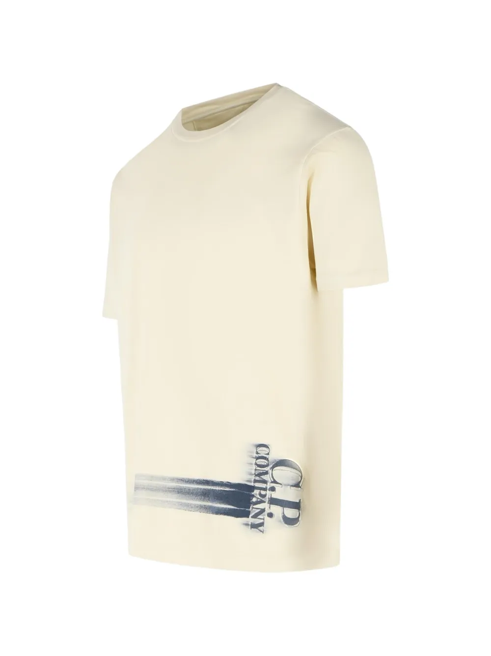 C.P. Company T-shirt met geribbelde hals Beige