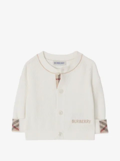 Burberry Kids logo cotton cardigan