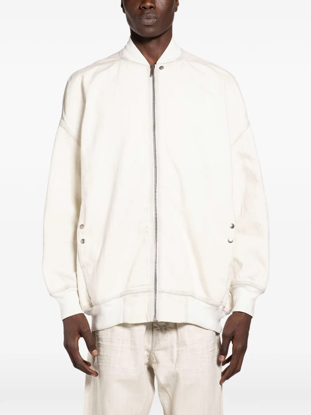 Rick Owens DRKSHDW Temple Jumbo Flight bomber jacket - Bianco