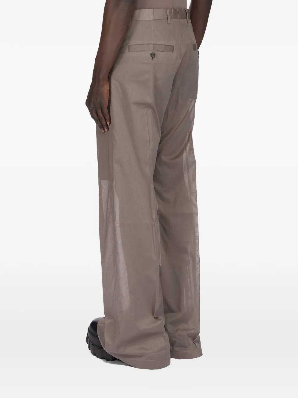 Rick Owens Pantalon met wijde pijpen Beige