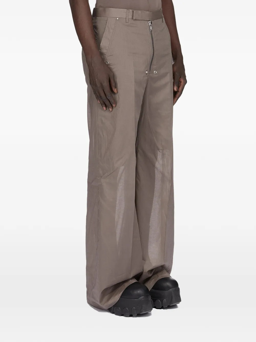 Rick Owens Pantalon met wijde pijpen Beige