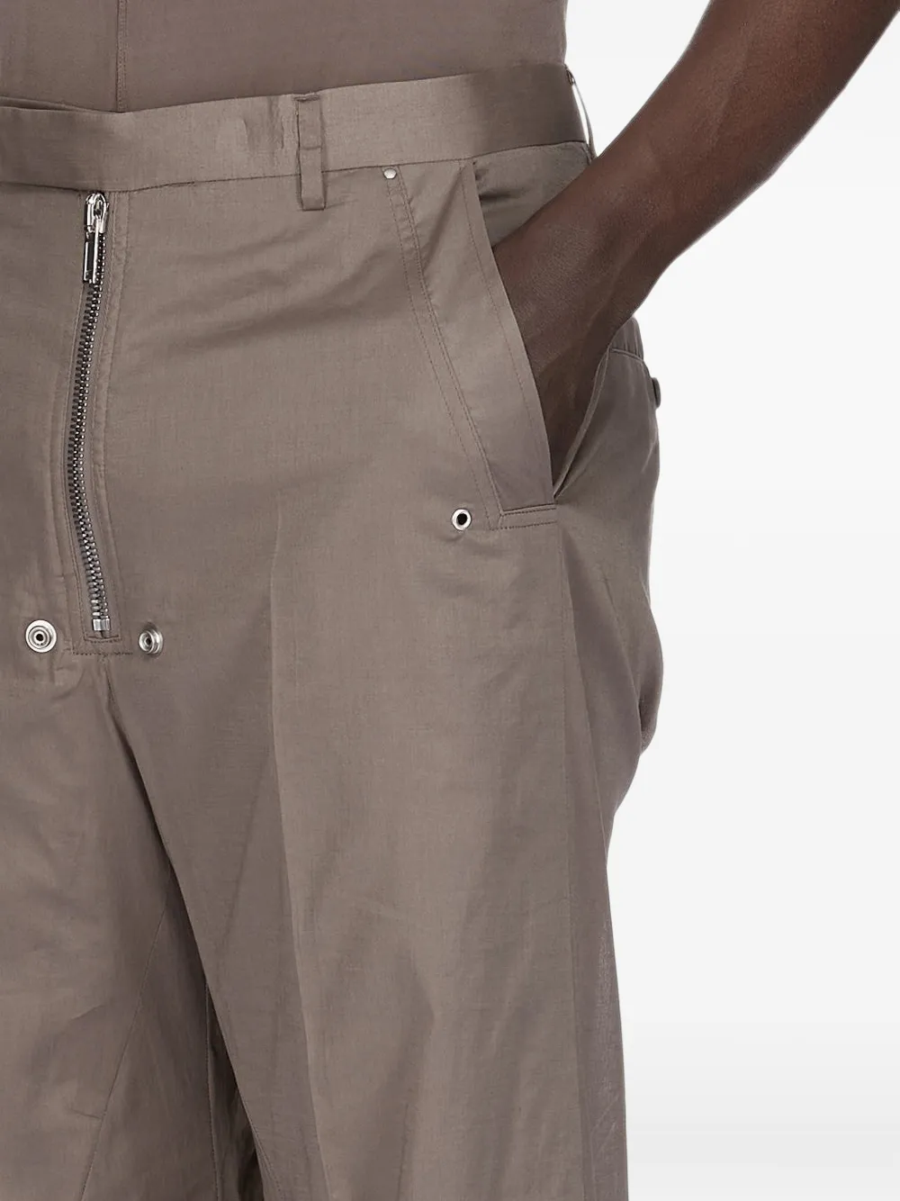 Rick Owens Pantalon met wijde pijpen Beige