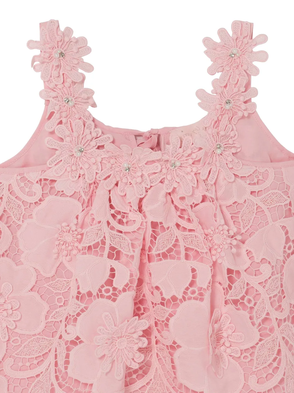 Tutu Du Monde Riviera top met bloemenkant Roze