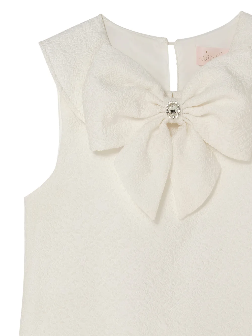 Tutu Du Monde Étoile jurk met kraag en strik Beige