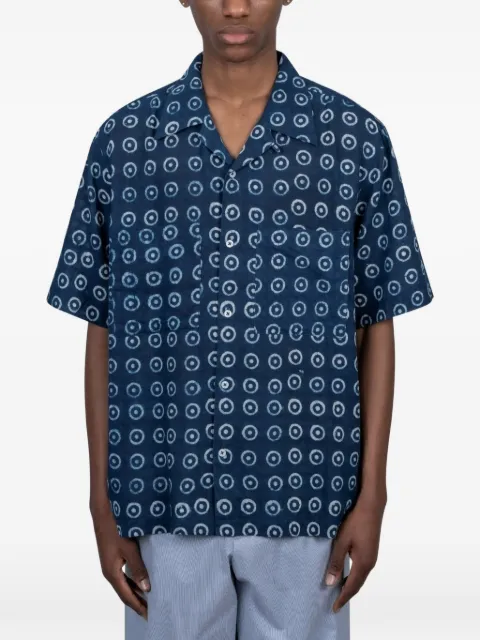 Universal Works patterned camper-collar shirt