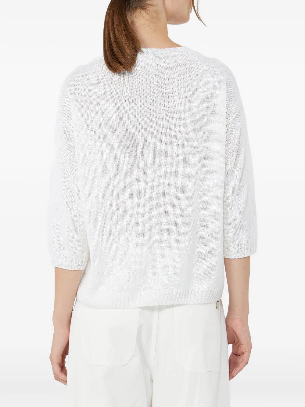 Max Mara Cannone linnen trui Wit