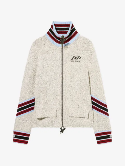 Off-White striped zip cardigan