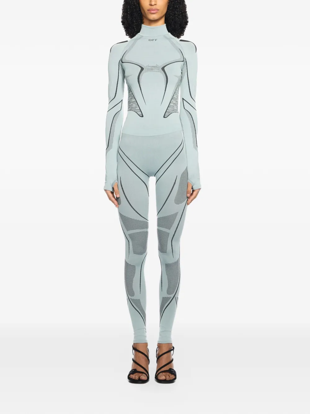  Off-white Seamless Race Top - Blue 