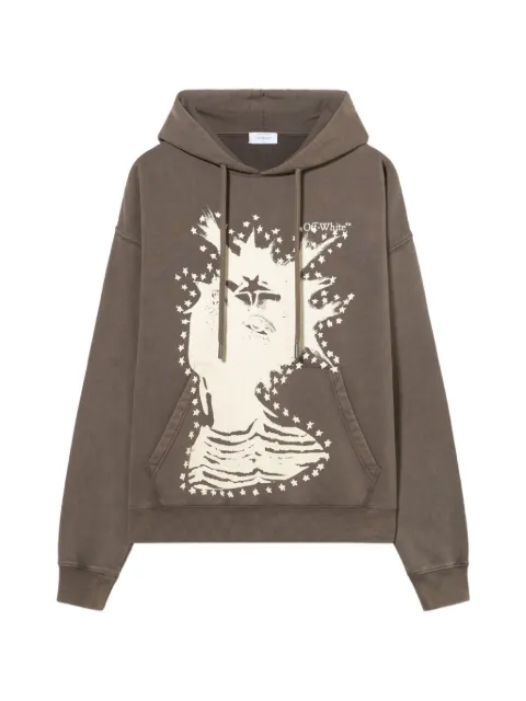 Off-White graphic-print drawstring hoodie