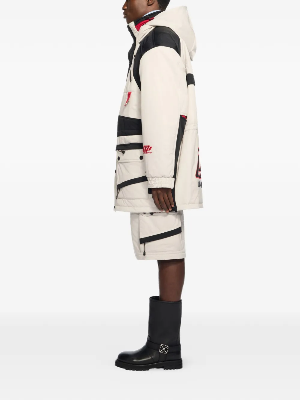  Off-white Multiple-pockets Parka - Neutrals 