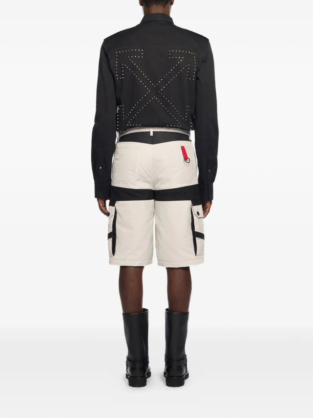 Off-White Cargo shorts met ritszakken Beige