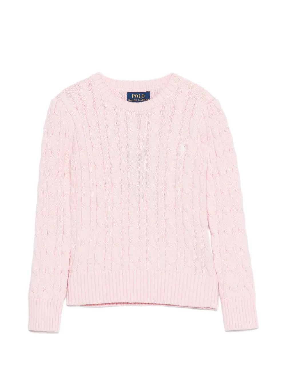 POLO RALPH LAUREN KIDS cable knit sweater - Rosa