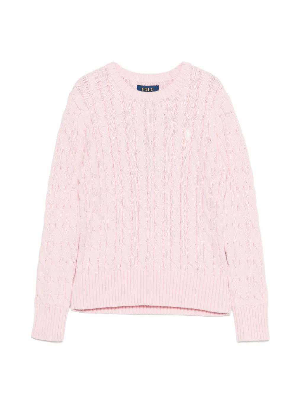 POLO RALPH LAUREN KIDS cable-knit crewneck sweater - Rosa