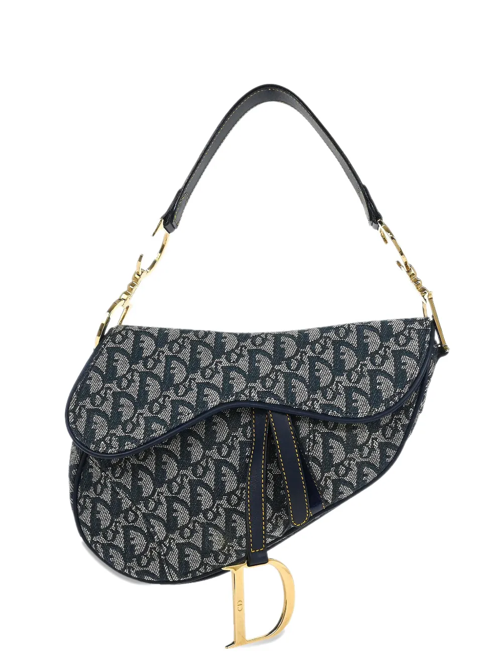 Christian Dior Pre-Owned Borsa tote Saddle Oblique 2000 - Blu