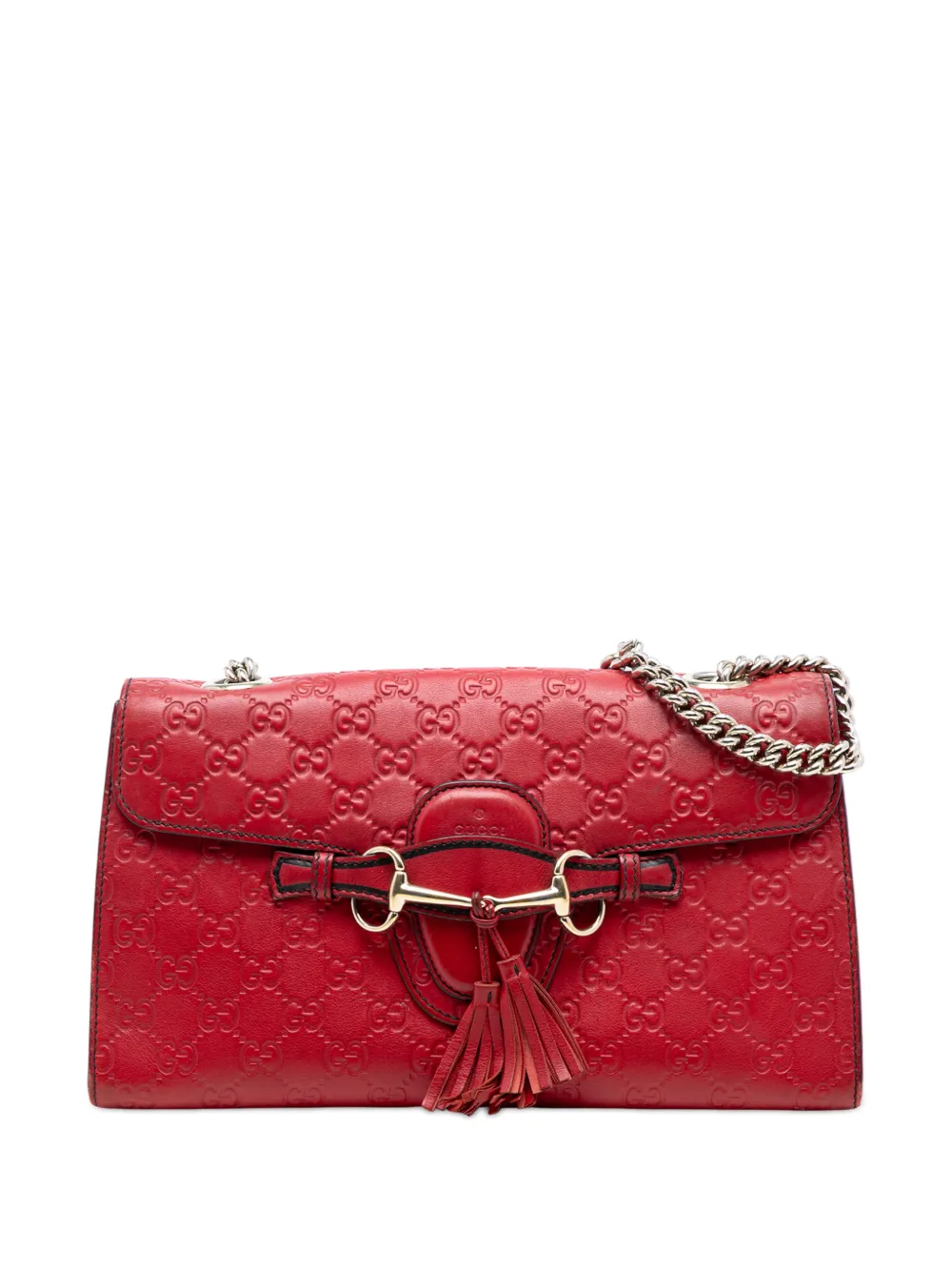 Gucci Pre-Owned 2016-2026 Medium Guccissima Emily shoulder bag - Rosso