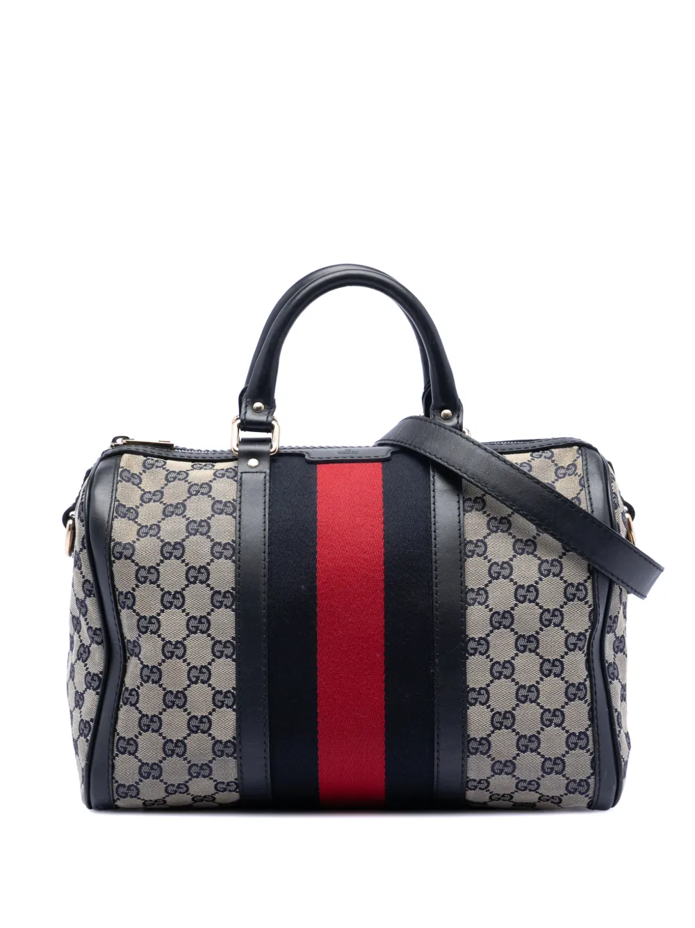 Gucci Pre-Owned 2016-2026 Medium GG Canvas Web Joy Boston Bag satchel - Marrone