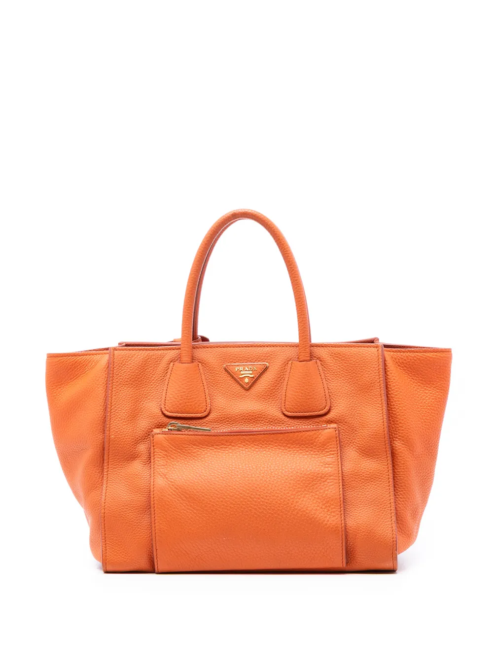 Prada Pre-Owned 2010-2026 Vitello Phenix Shopping Tote satchel - Arancione