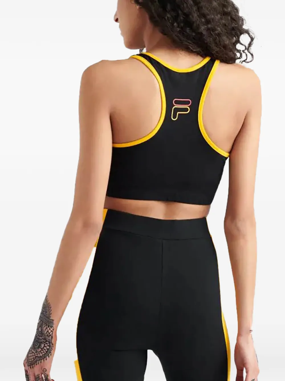 Fila Rebeca cropped top met contrasterende afwerking Zwart