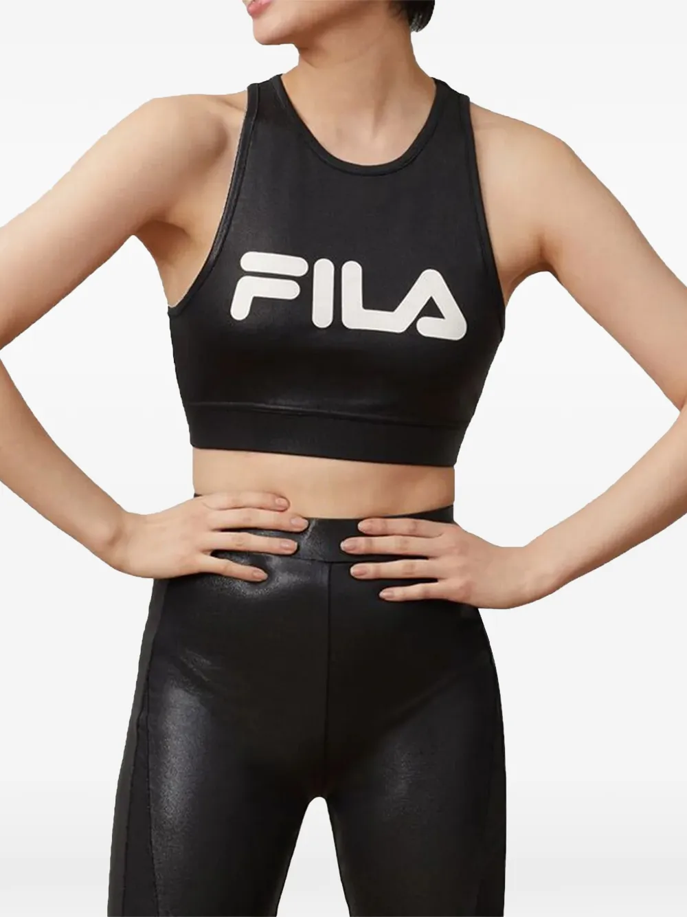 Fila Teagan cropped tank top - Schwarz