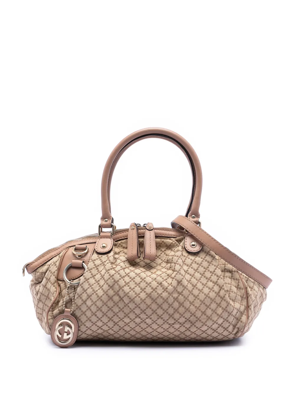 Gucci Pre-Owned Borsa a tracolla Sukey in tela con motivo Diamante 2016-2025 - Marrone
