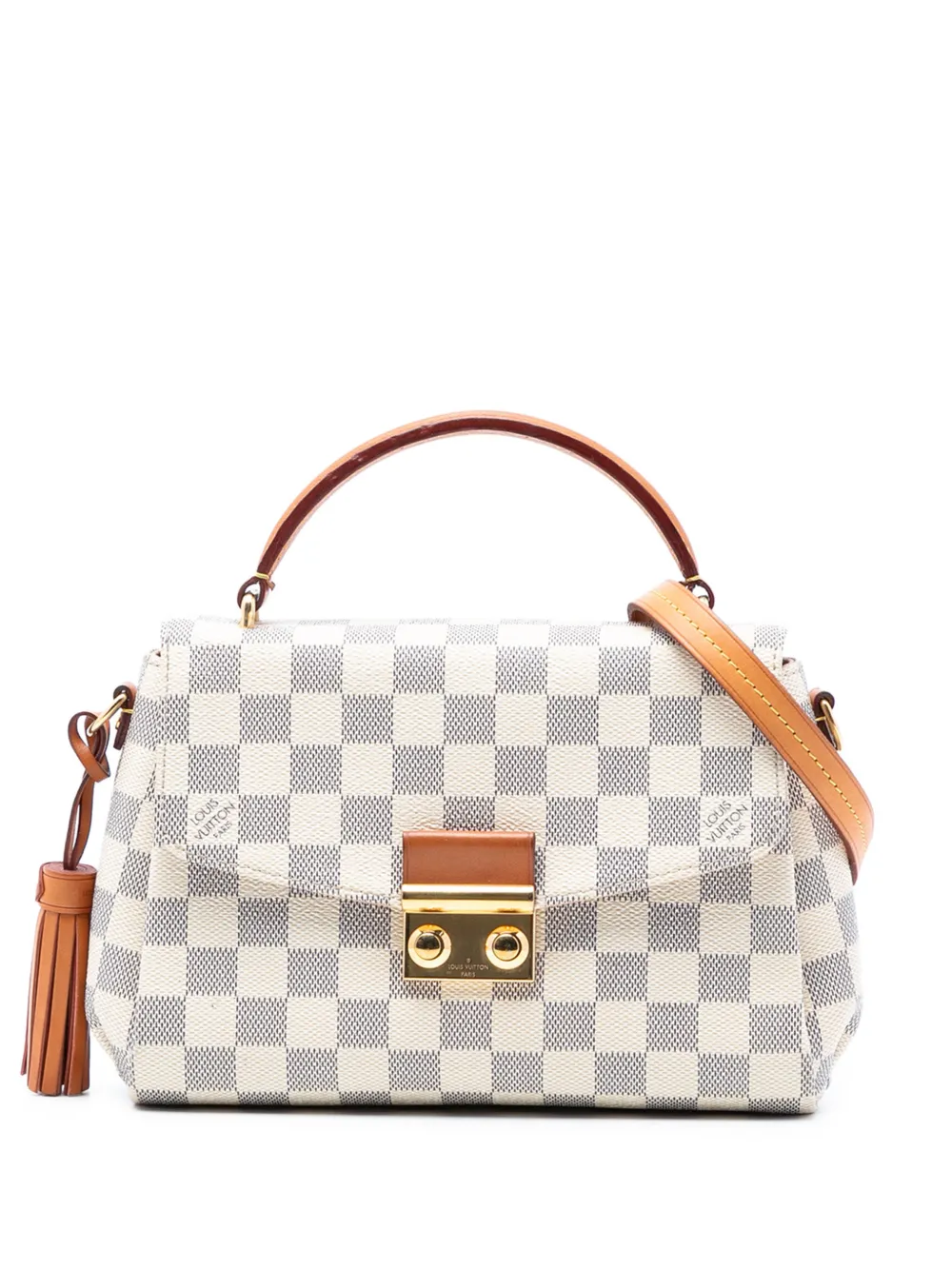 Louis Vuitton Pre-Owned 2019 Damier Azur Croisette satchel - Bianco