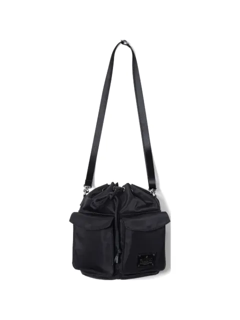 Makavelic drawstring double-pocket shoulder bag