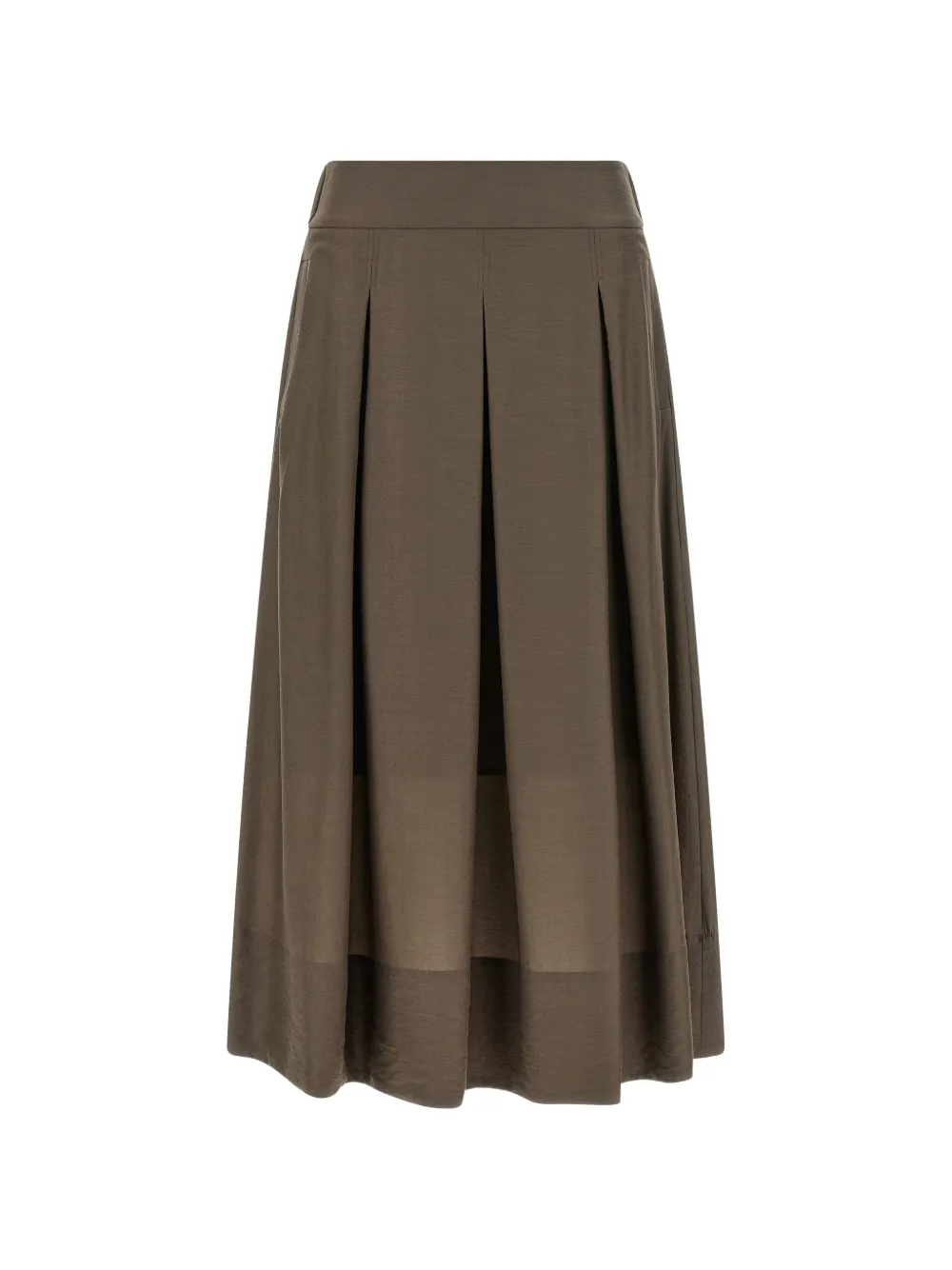 Peserico pleated A-line skirt - Marrone