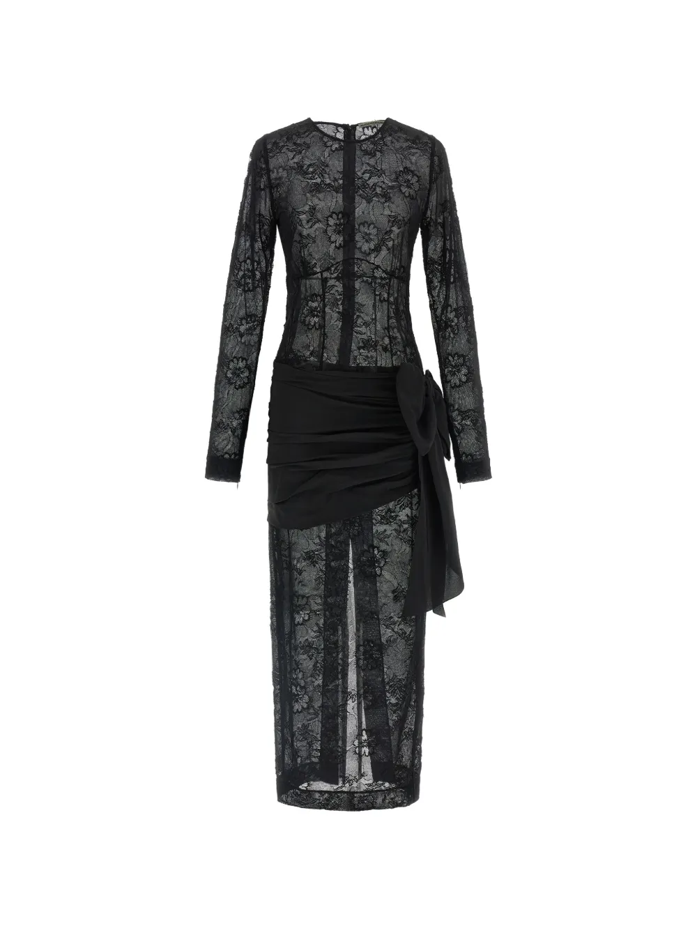 Alessandra Rich lace bow dress - Nero