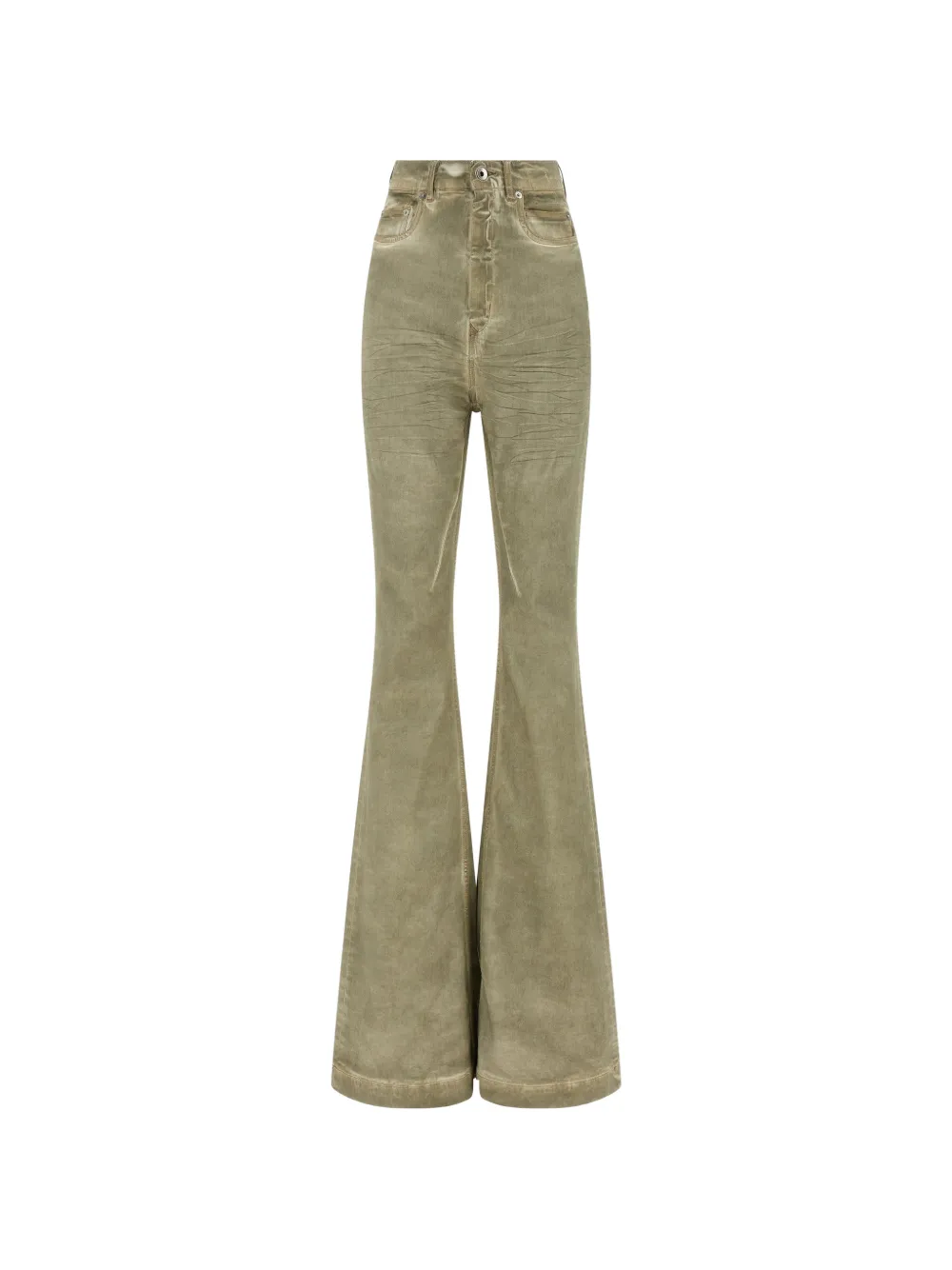Rick Owens DRKSHDW high-waisted flared jeans - Verde