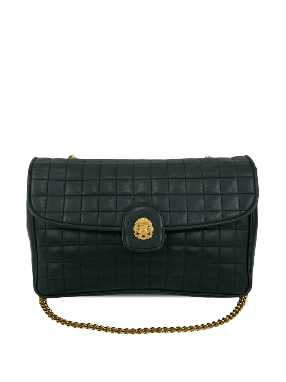 Celine Pre-Owned Borsa a tracolla in pelle di vitello trapuntata con battente e catena 2007 - Nero