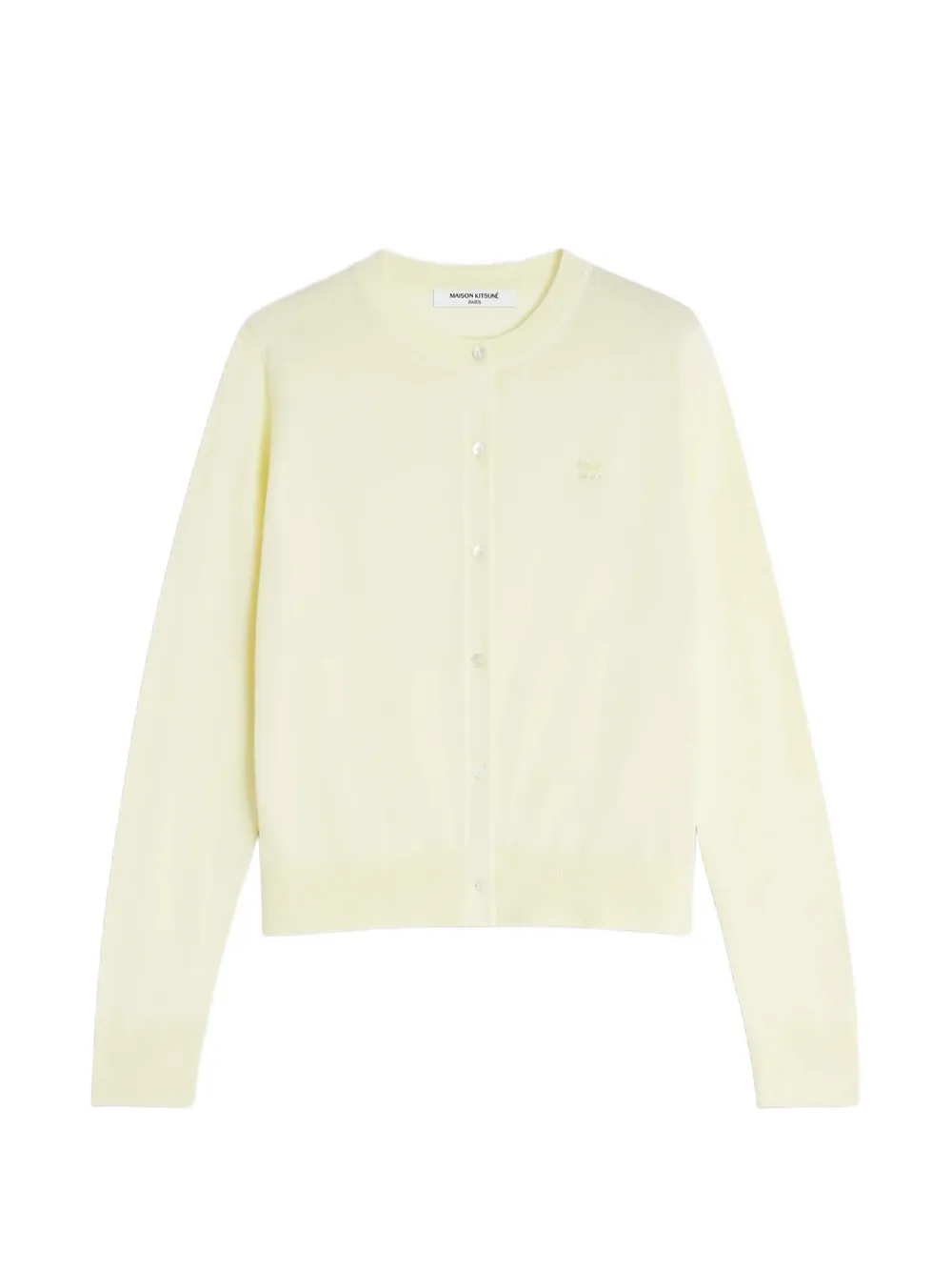 Maison Kitsuné button embroidered cardigan - Giallo