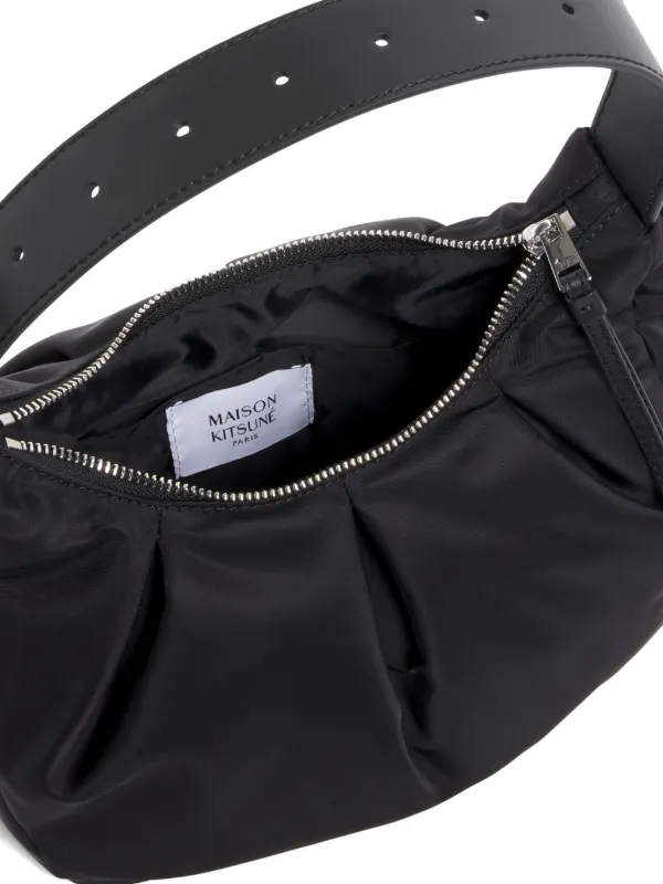 バッグ [Maison Kitsune] BLOOM BAG Maison Kitsuné Bloom Shoulder Bag | Black | FARFETCH