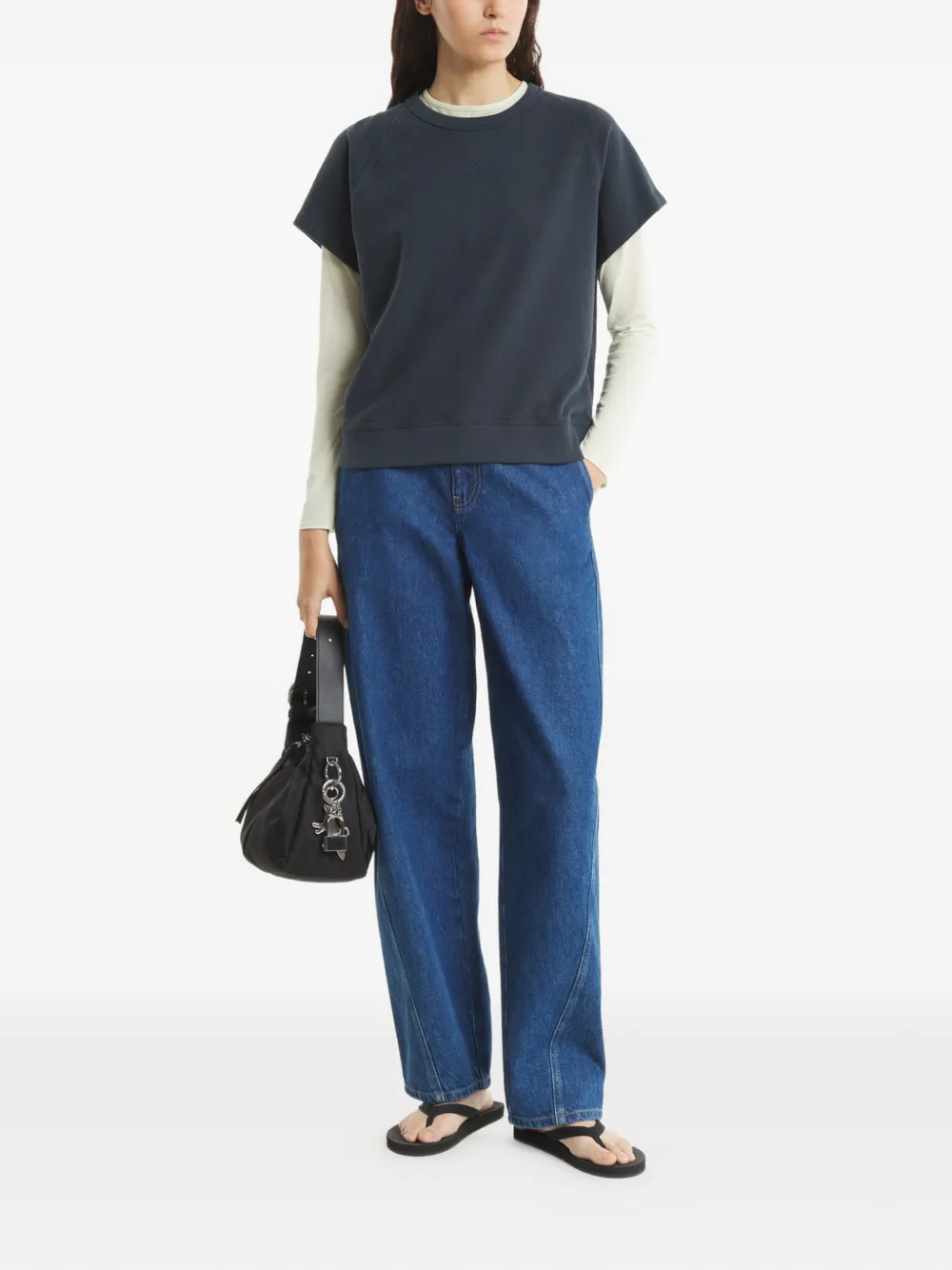 Maison Kitsuné Jeans met toelopende pijpen Blauw