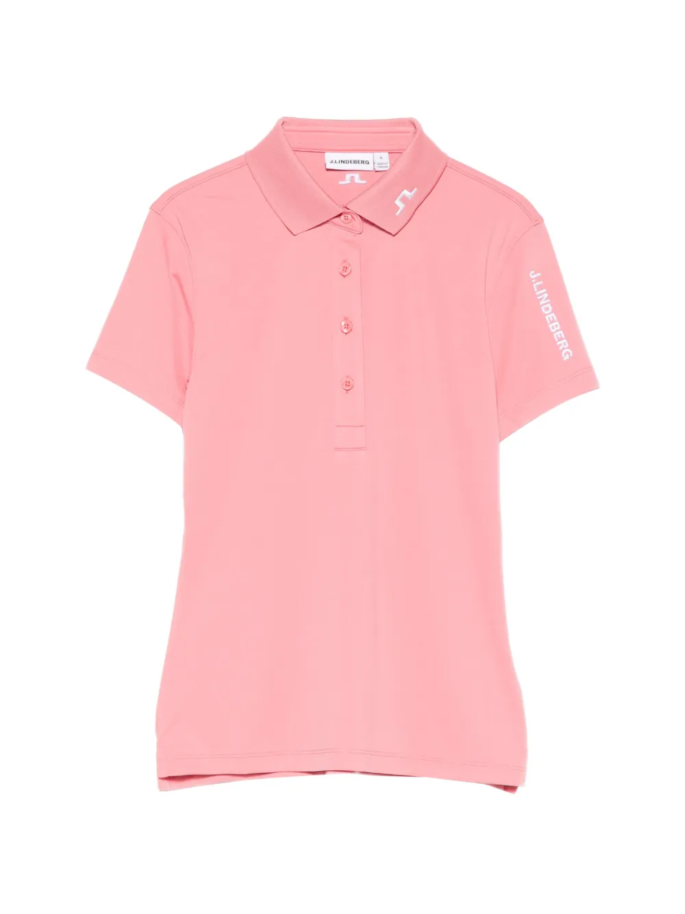 J.Lindeberg Tour Tech button polo top - Rosa