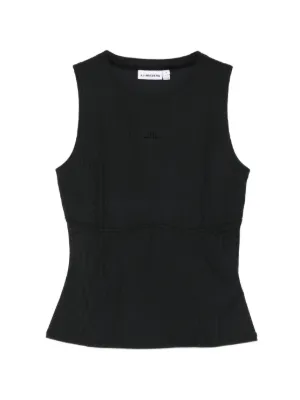 J.Lindeberg Vネックノースリーブ トップ | ブラック | FARFETCH JP