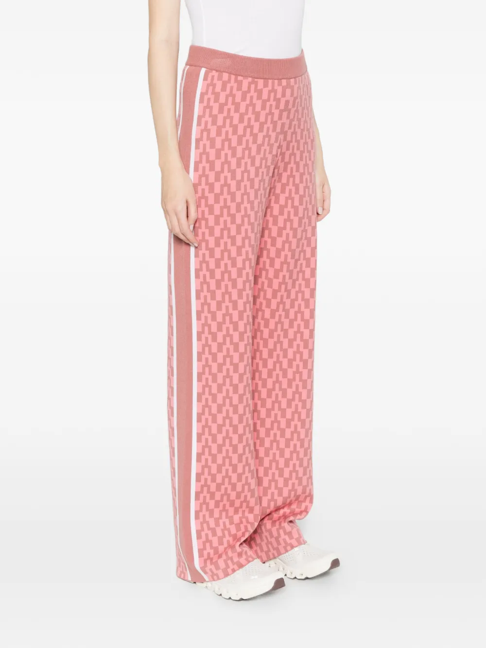 J.Lindeberg Kera gestreepte broek met jacquard Roze
