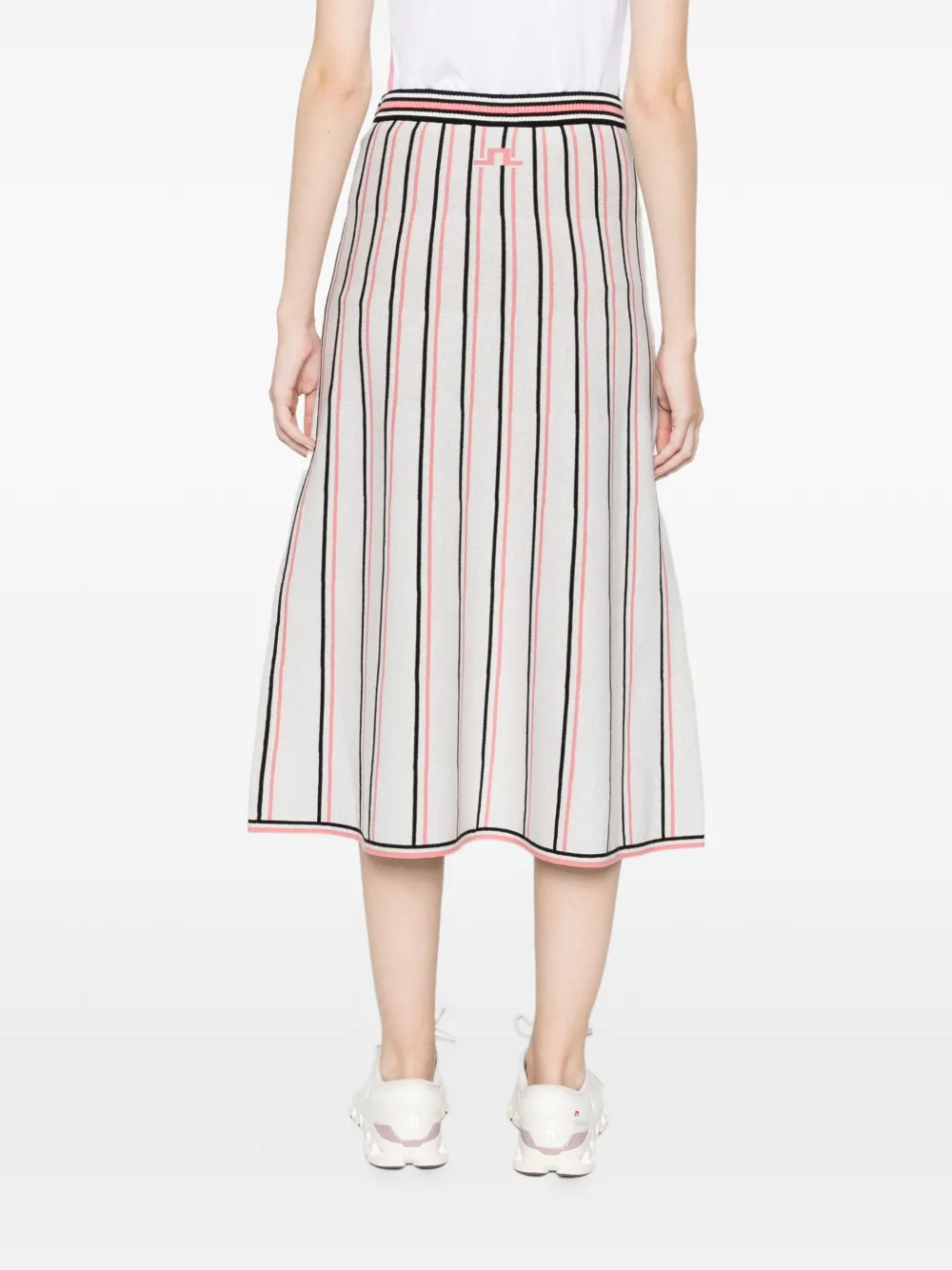 J.Lindeberg Gestreepte midi-rok Wit
