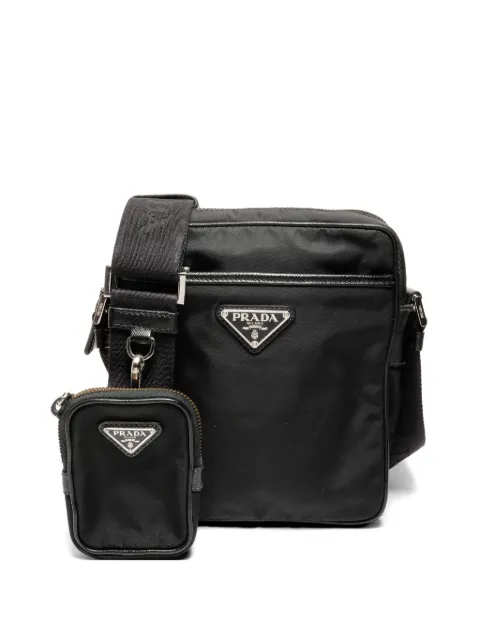 Prada Pre-Owned 2015-2020 logo-plaque shoulder bag