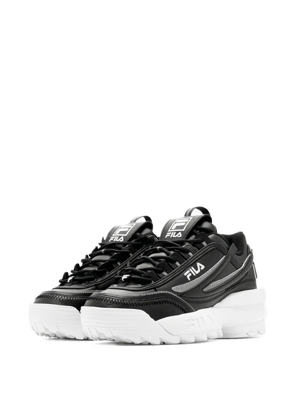 Fila Kids Disruptor II logo-embroidered sneakers - Nero