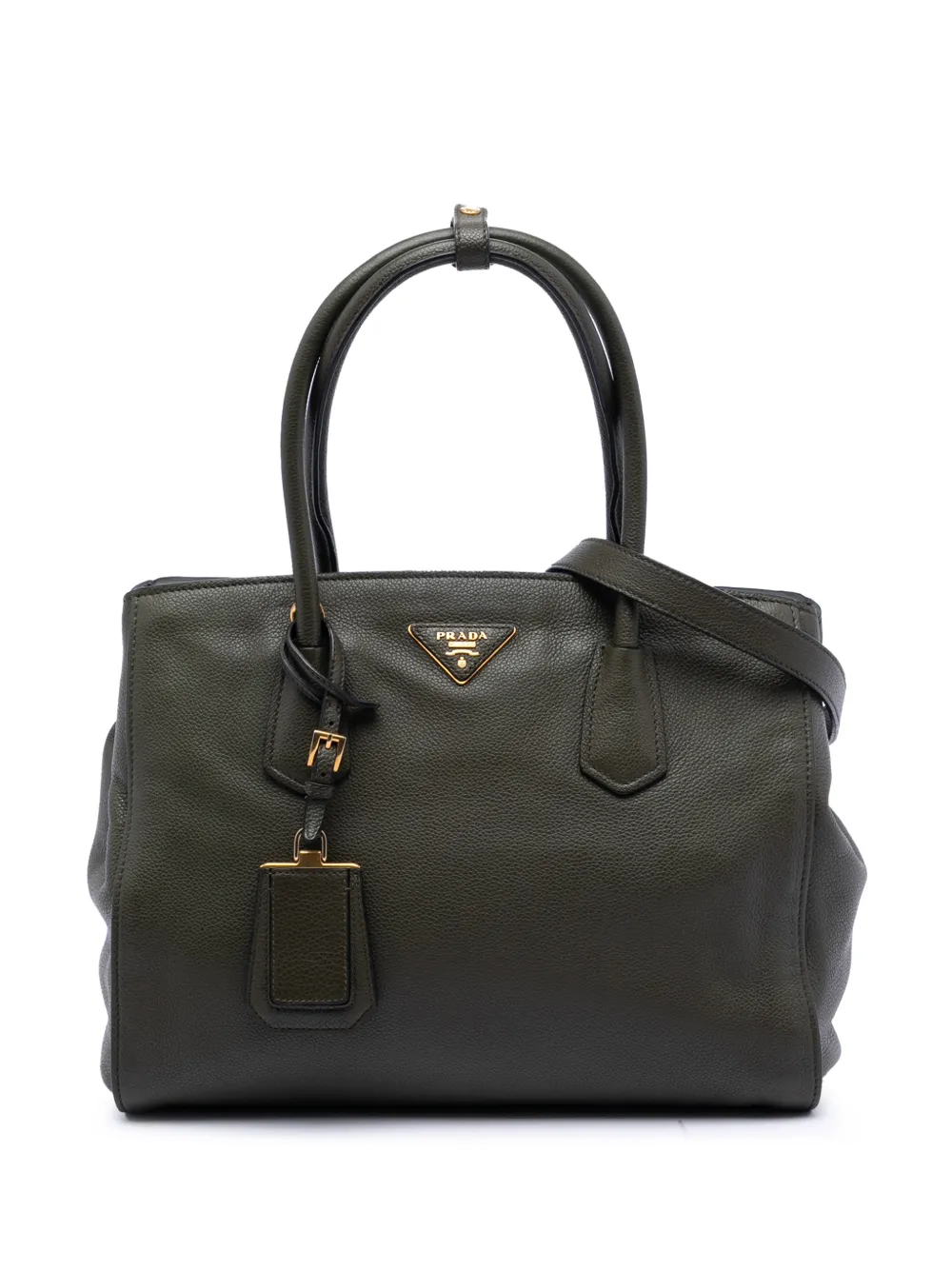 Prada Pre-Owned 2000-2025 Vitello Daino Open Convertible Tote satchel - Braun