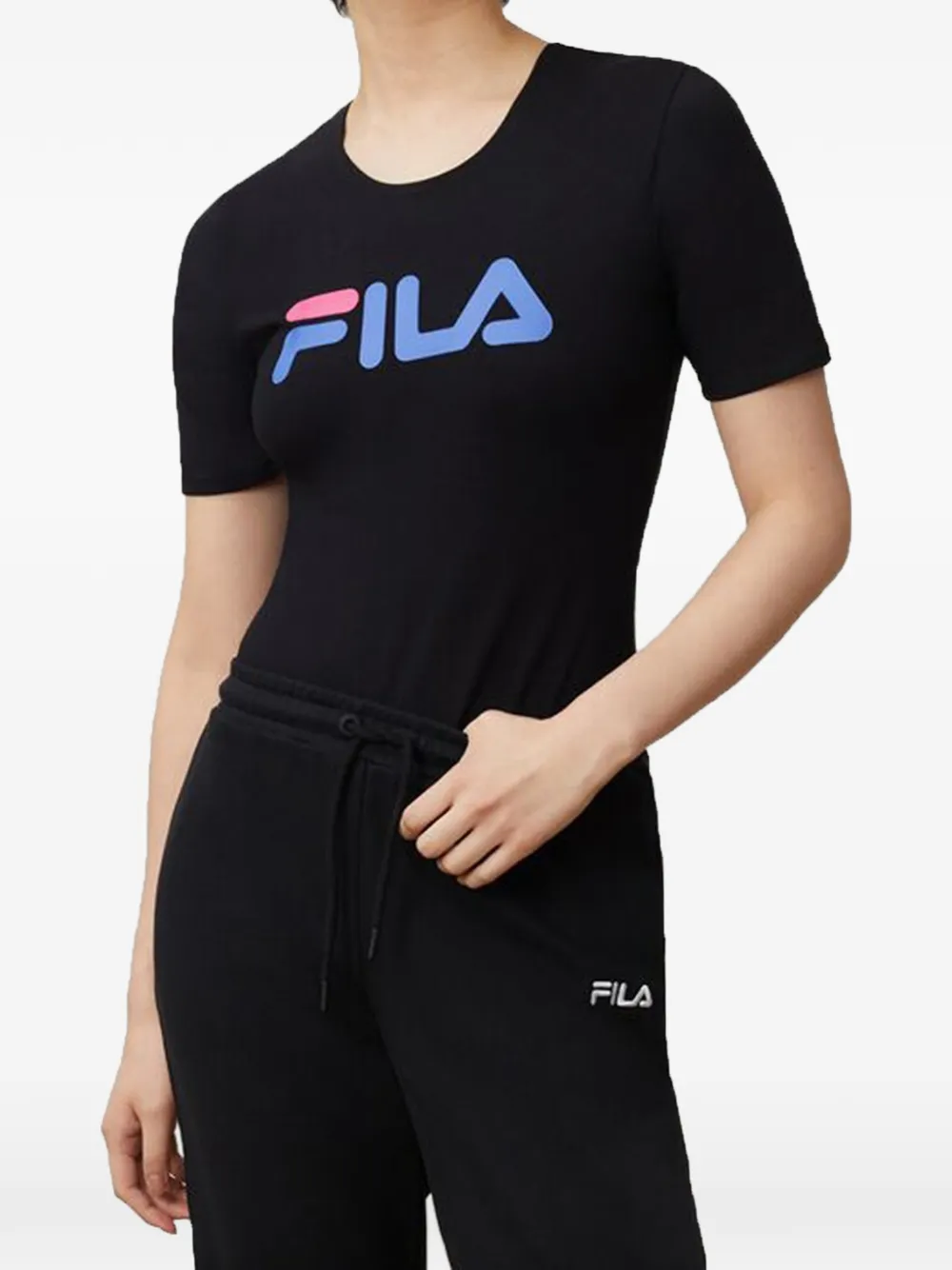 Fila logo-print T-shirt - Nero
