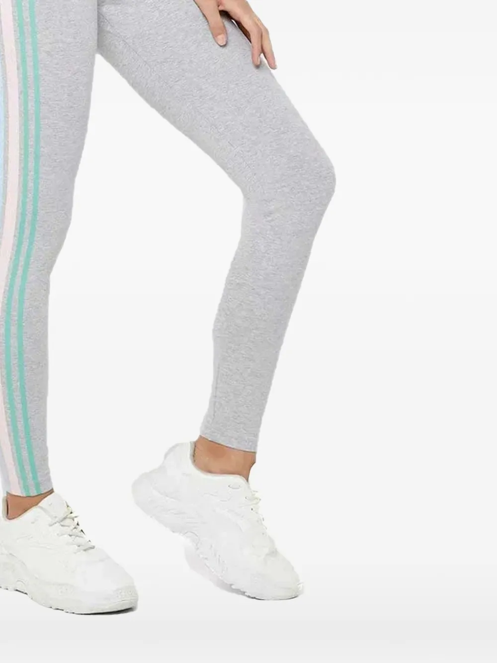 Fila Virginia Side-stripe Leggings In Gray